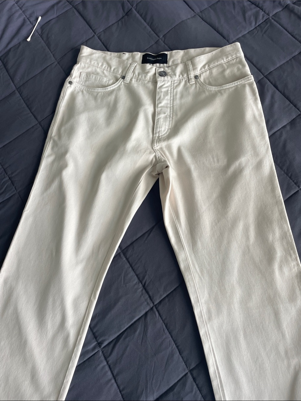 Cream Straight Leg Pants